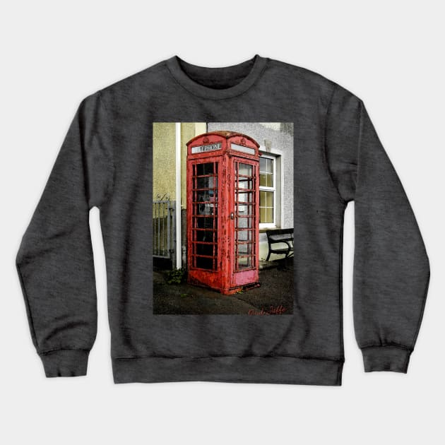 English Phone booth Crewneck Sweatshirt by pvjaffe